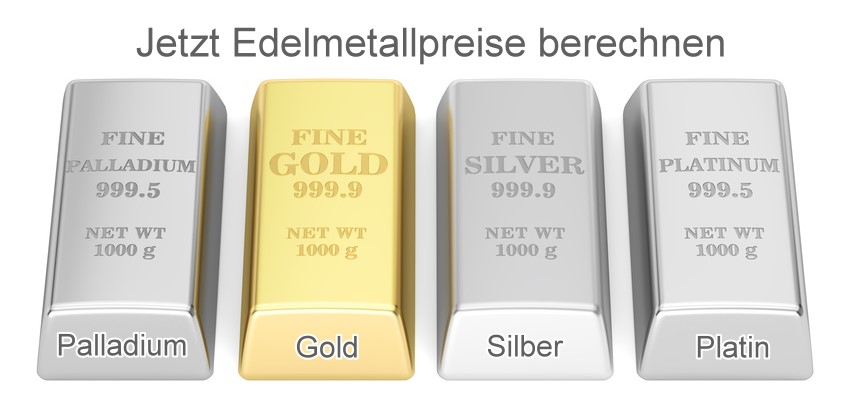 Edelmetallpreisrechner, Silberpreisrechner, Platinpreisrechner, Goldpreisrechner