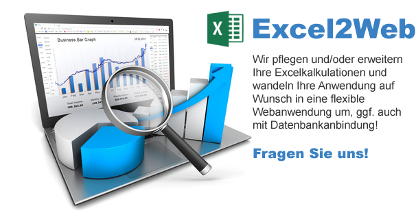 Wir bearbeiten und/oder konvertieren Ihre Excel Preisrechner in Weblösungen!
